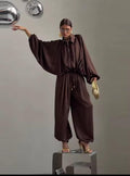 BOOKED N BUSY JUMPSUIT Chocolate