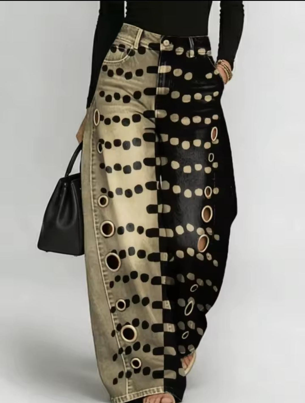 HOLE IN ONE Two Tone Pants