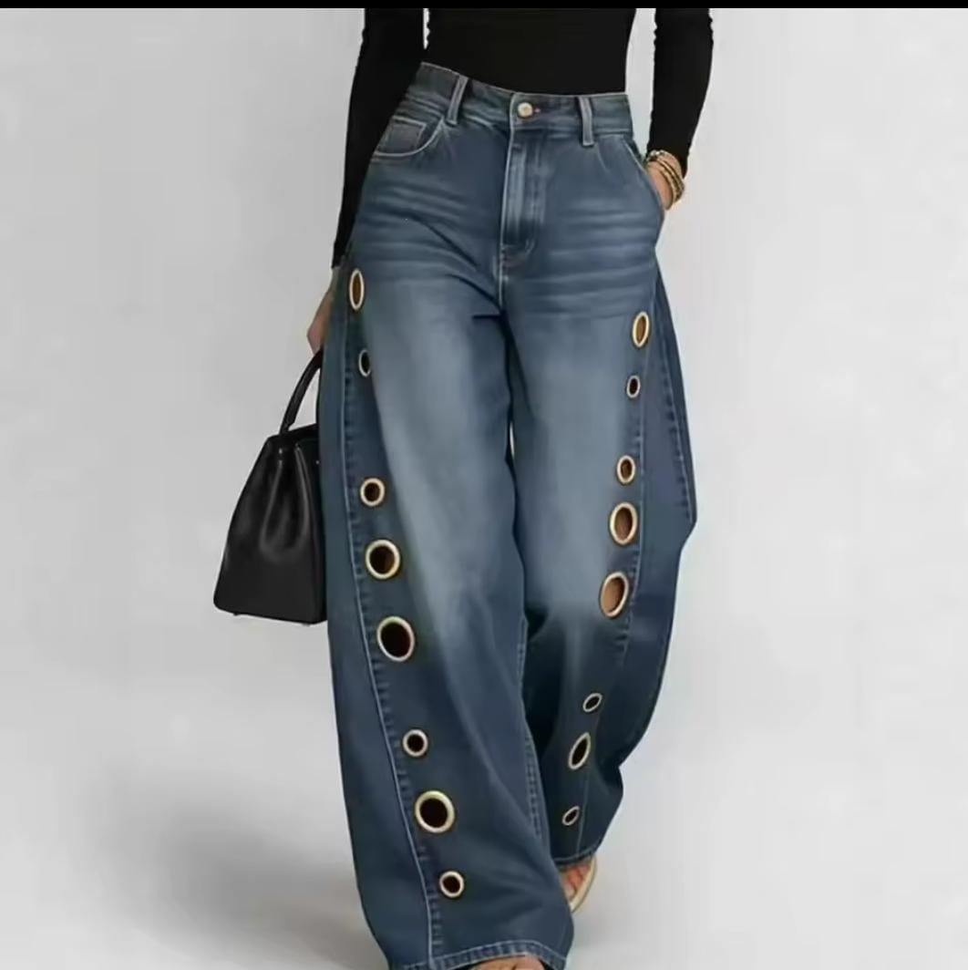 HOLE IN ONE Denim Blue Pants